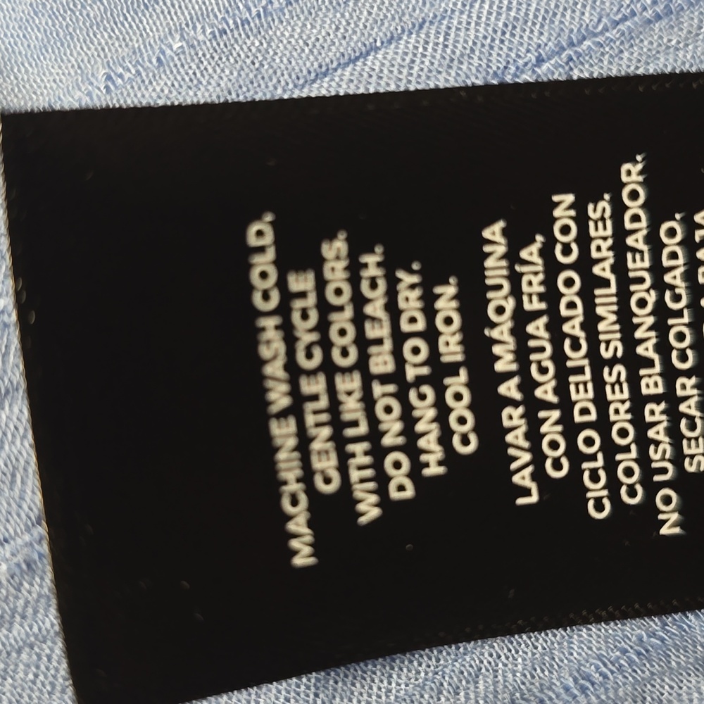 Well Worn Women's Blue Cuffed Ruffle Sleeve V-Neck Top - Picture 7 of 8